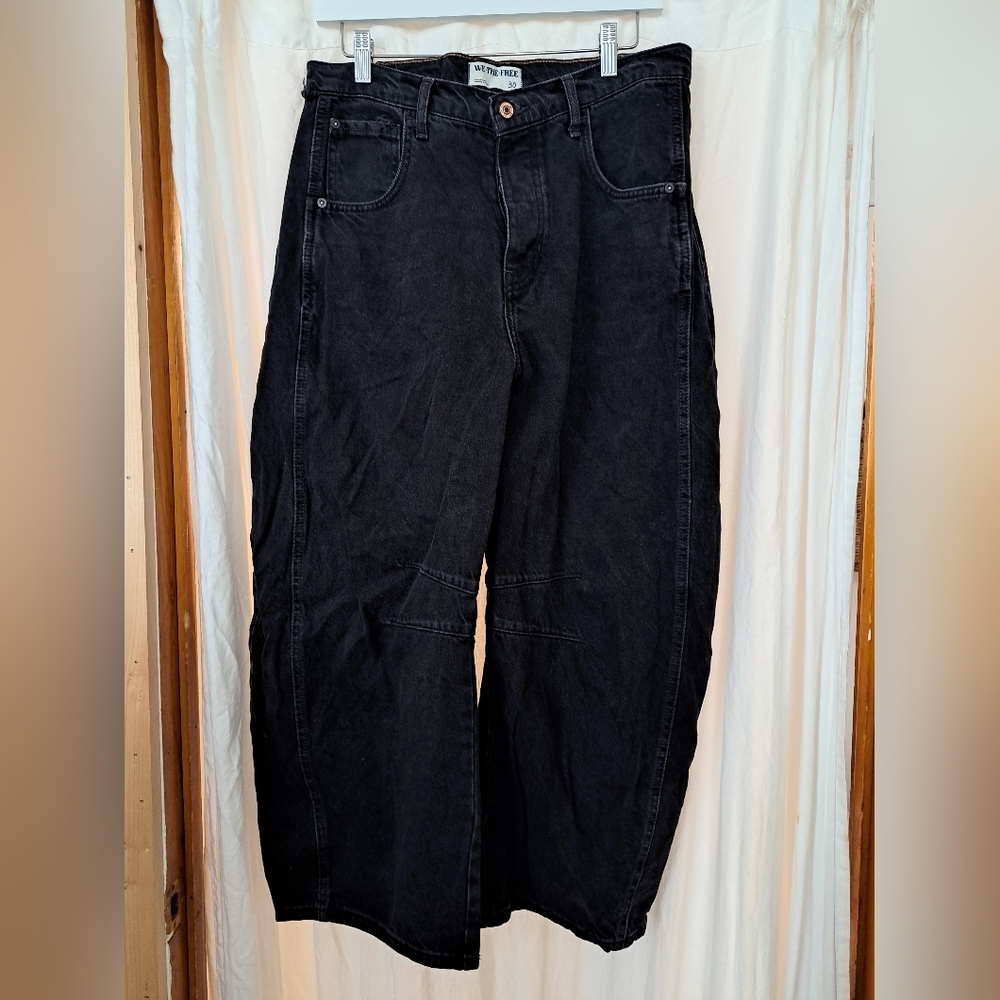 We The Free Good Luck Mid-Rise Barrel Jeans